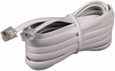 TRANS USA PRODUCTS, INC. TRANS USA PRODUCTS, INC. 20-015WH White 15' Modular Line Phone Cord — product photo
