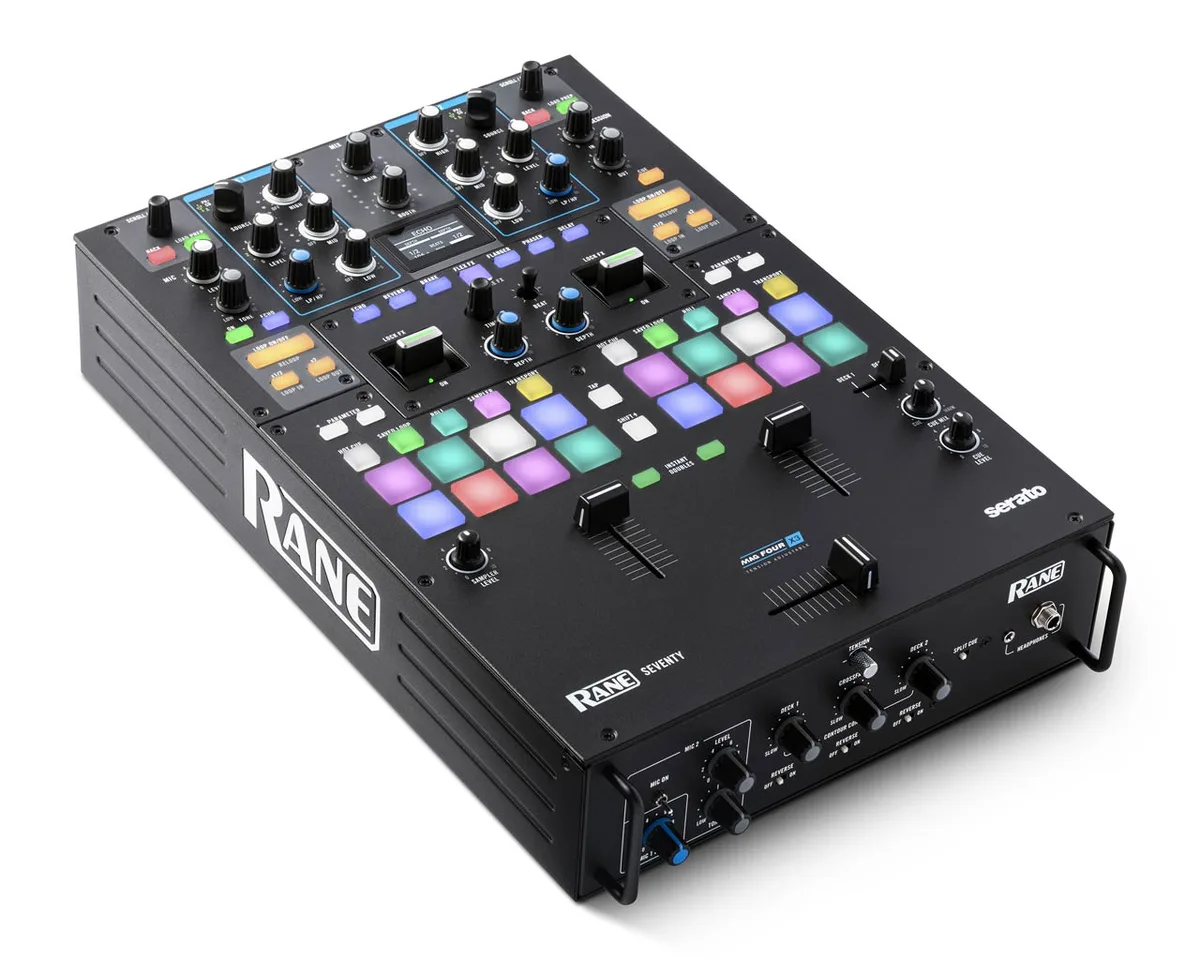 Rane Rane Seventy DJ Mixer — 16 pads, 180° rotatable FX paddles, 19.75 kg — product photo