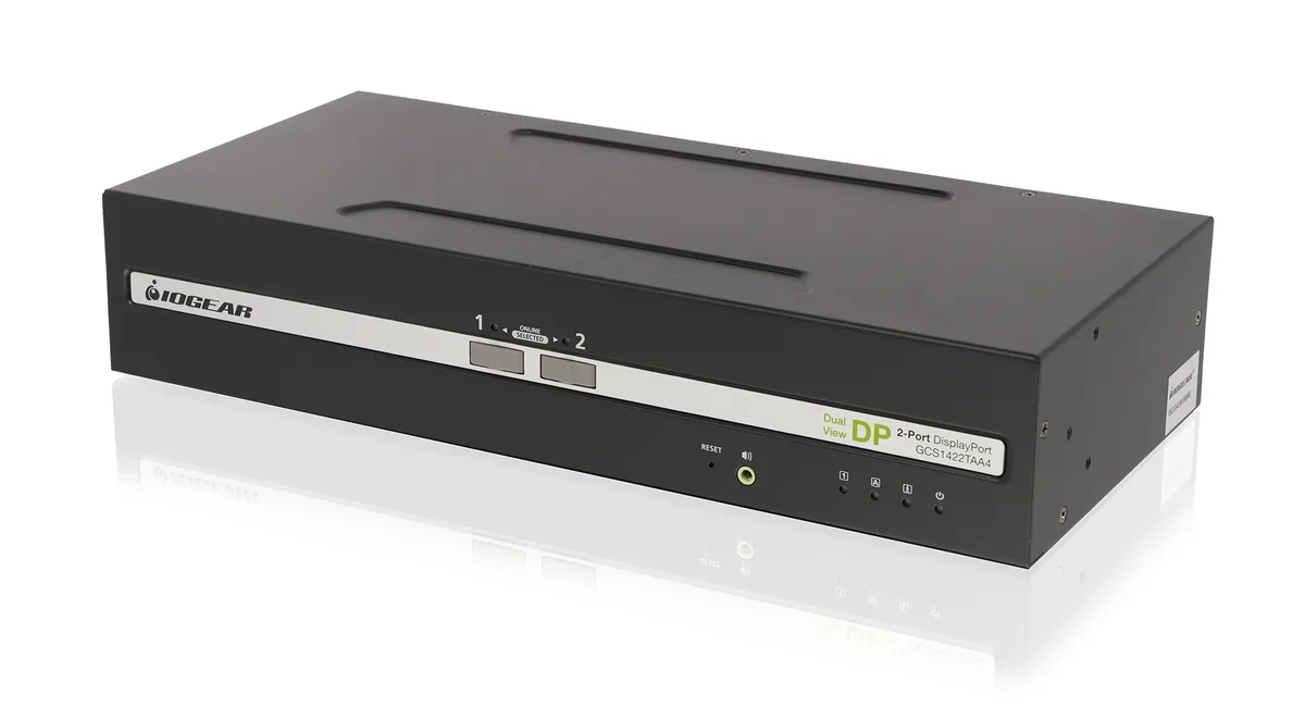 IOGEAR IOGEAR GCS1422TAA4 2-Port Dual View DisplayPort KVM Switch 3840x2160 30Hz — product photo