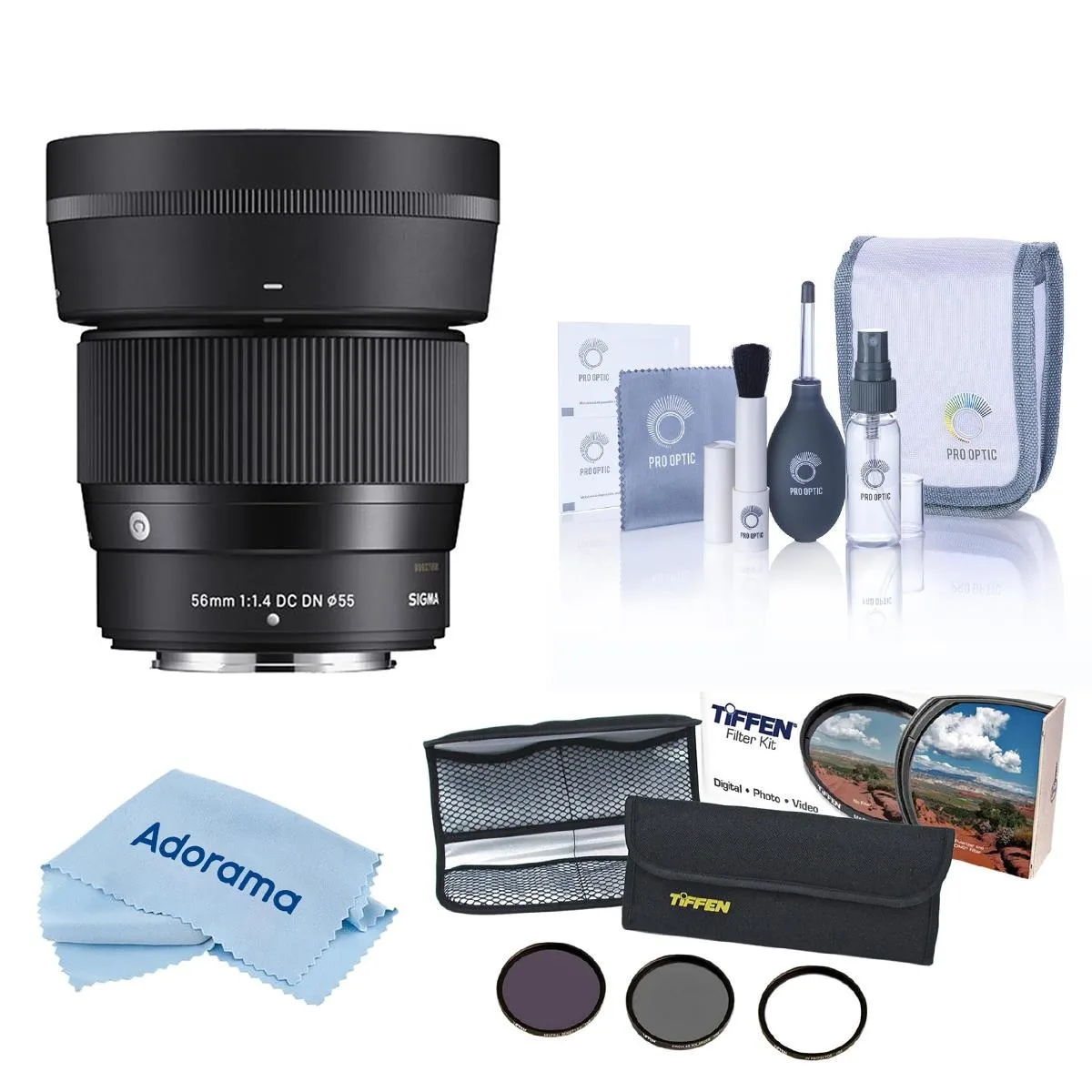 SIGMA SIGMA 56mm f/1.4 DC DN Contemporary Lens for Nikon Z Bundle with 55mm Filter Kit — product photo