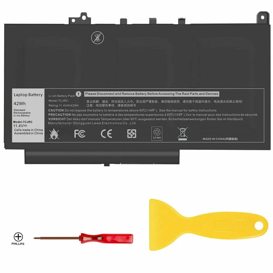 DELL DELL 42Wh 11.4V 3-Cell Battery for Latitude 7470 7270 E7470 E7270 — product photo