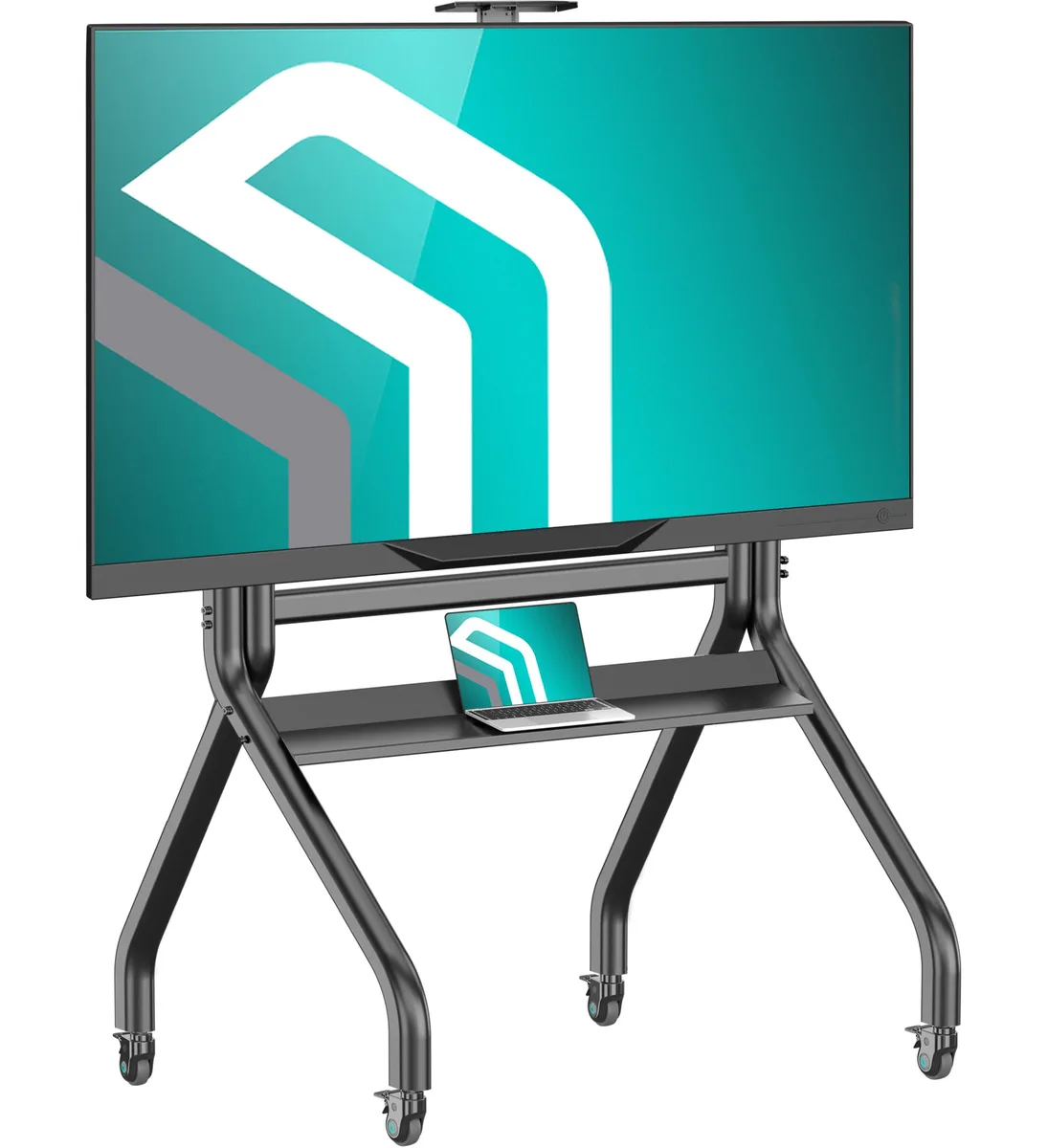 ONKRON ONKRON TS2080-B Portable TV Stand with Wheels 60-120" 265 lbs Black — product photo