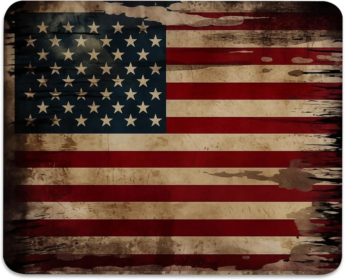 BAOFENG BAOFENG Vintage American Flag Mouse Pad 10.2 x 8.3 inch — product photo