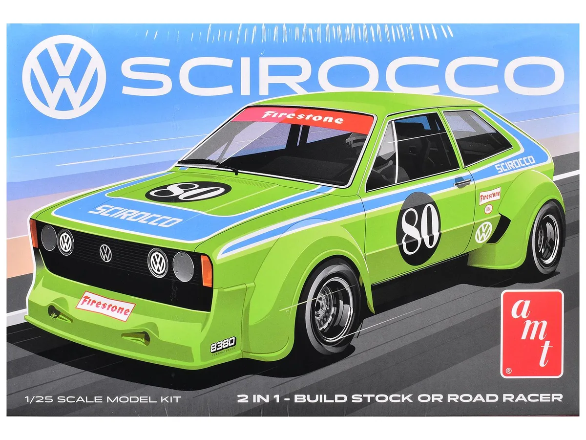 AMT AMT AMT1476 1/25 Volkswagen Scirocco T/A Champ Model Kit 95 Parts — product photo