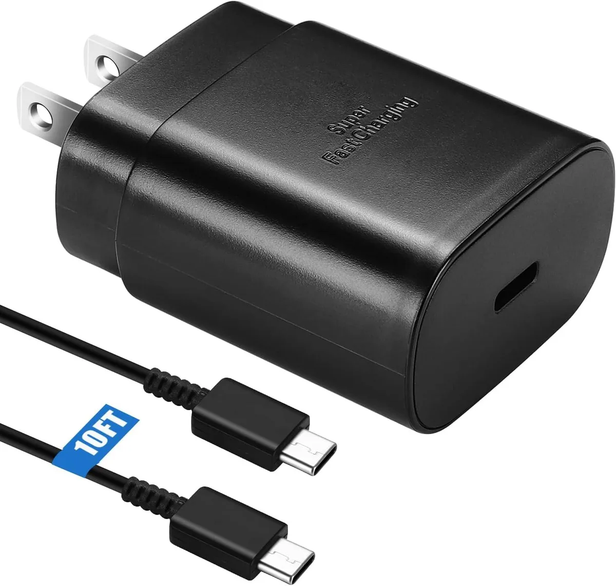 ONITOON ONITOON 25W USB-C Wall Charger with 10ft Cable Black — product photo