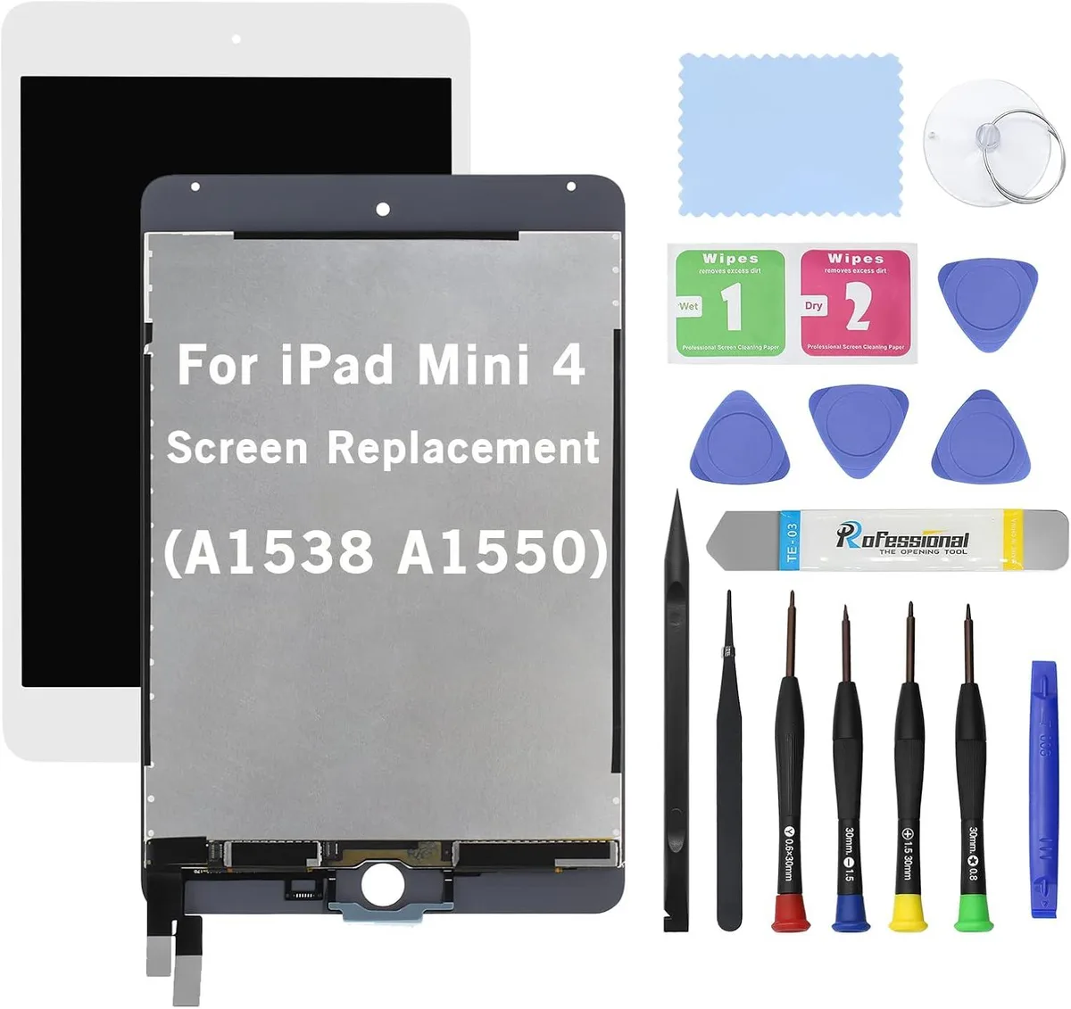 NUOLAISUN NUOLAISUN 7.9" LCD Touch Digitizer for iPad mini 4 A1538 A1550 White — product photo