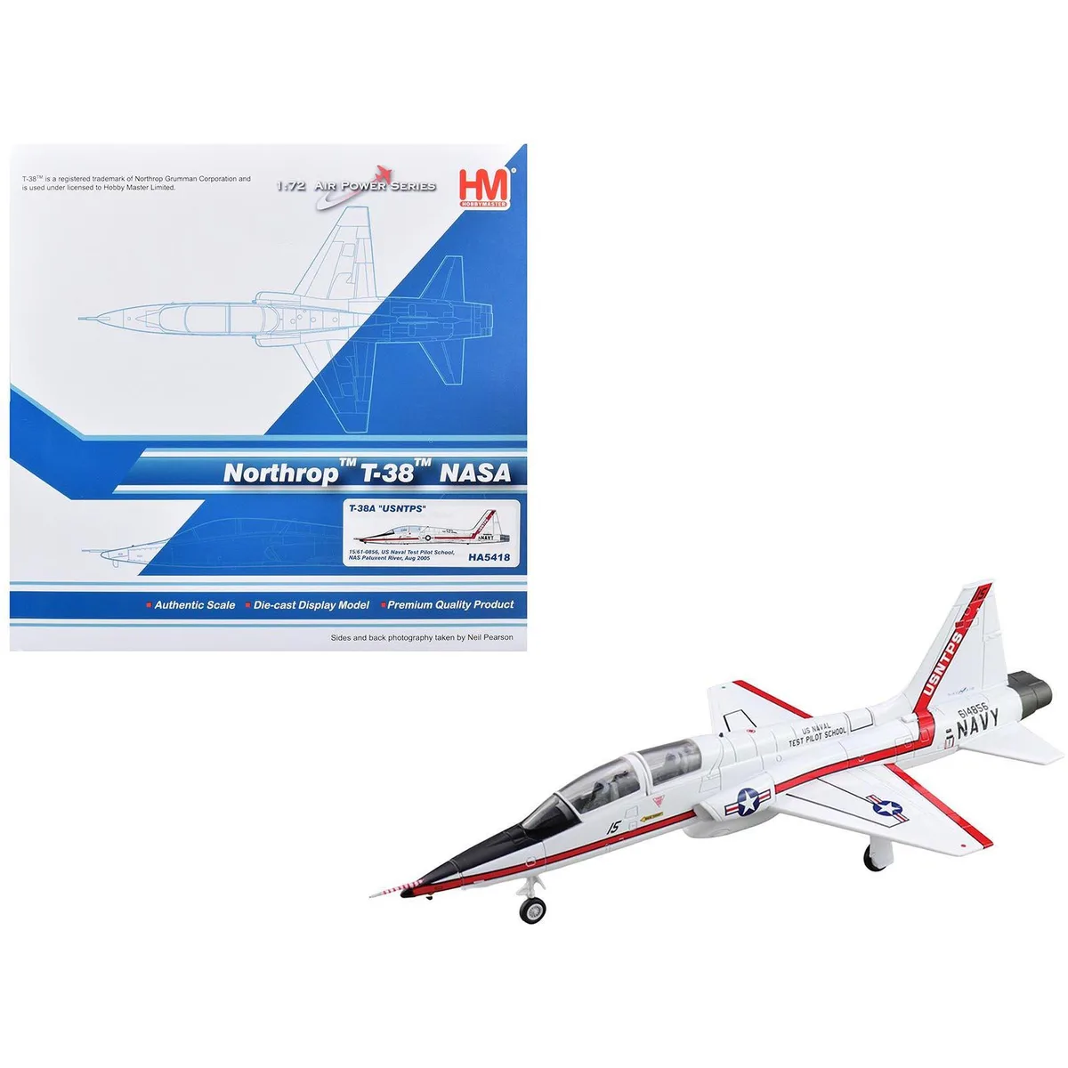 Hobby Master Hobby Master Northrop T-38A Talon "US Naval Test Pilot School NASA" 1/72 Diecast — product photo