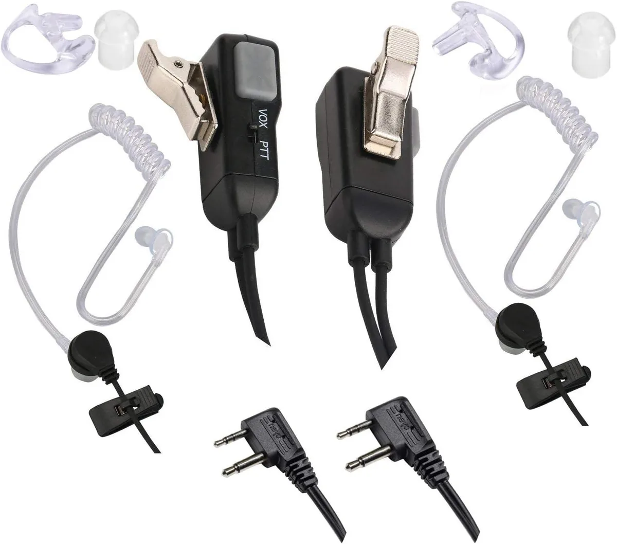 usbroway usbroway transparent two-way radio earpiece PTT/VOX Midland LXT compatible — product photo