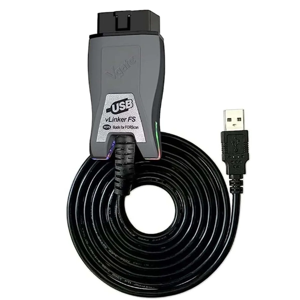 TAURKENAM TAURKENAM Vgate vLinker FS OBD2 USB Adapter FORS-can HS/MS-CAN Auto Switch 160cm car electronics accessory — product photo