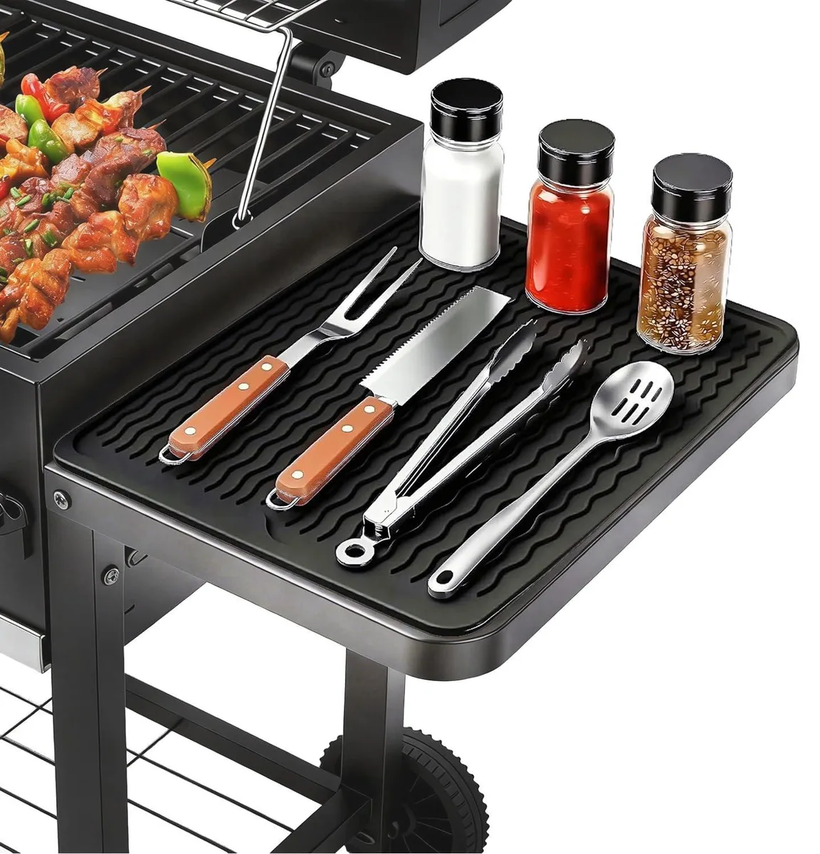  Healthy Living 16" x 12" Silicone Grill Mat Black — product photo