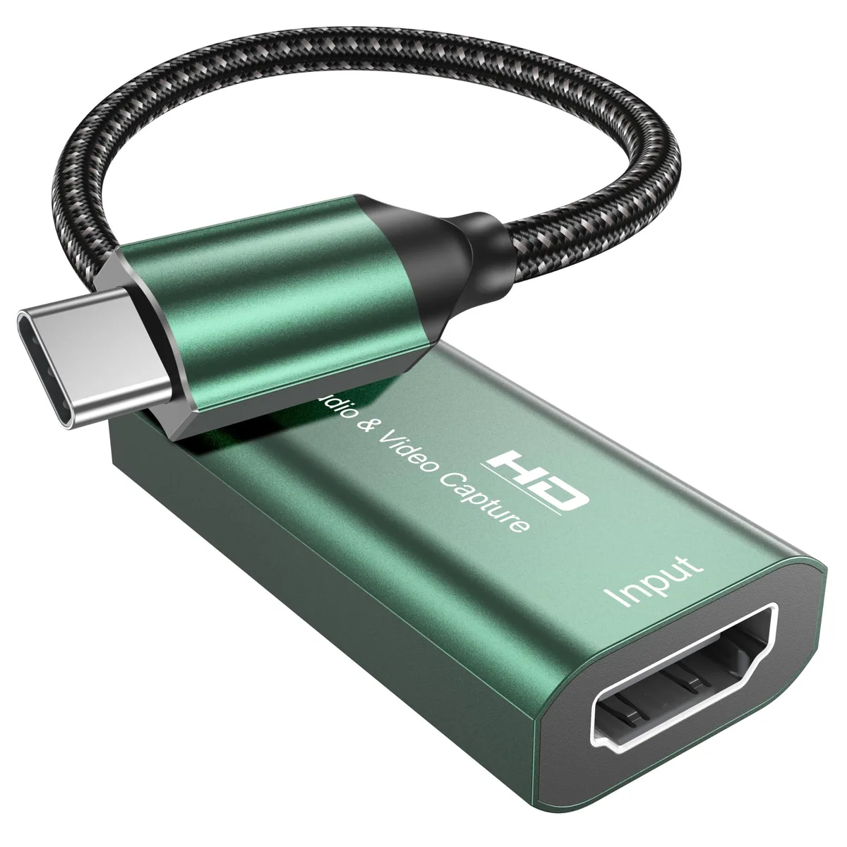  SROMGEE 4K USB 3.0 HDMI to USB-C Capture Card 1080P 60FPS Green — product photo
