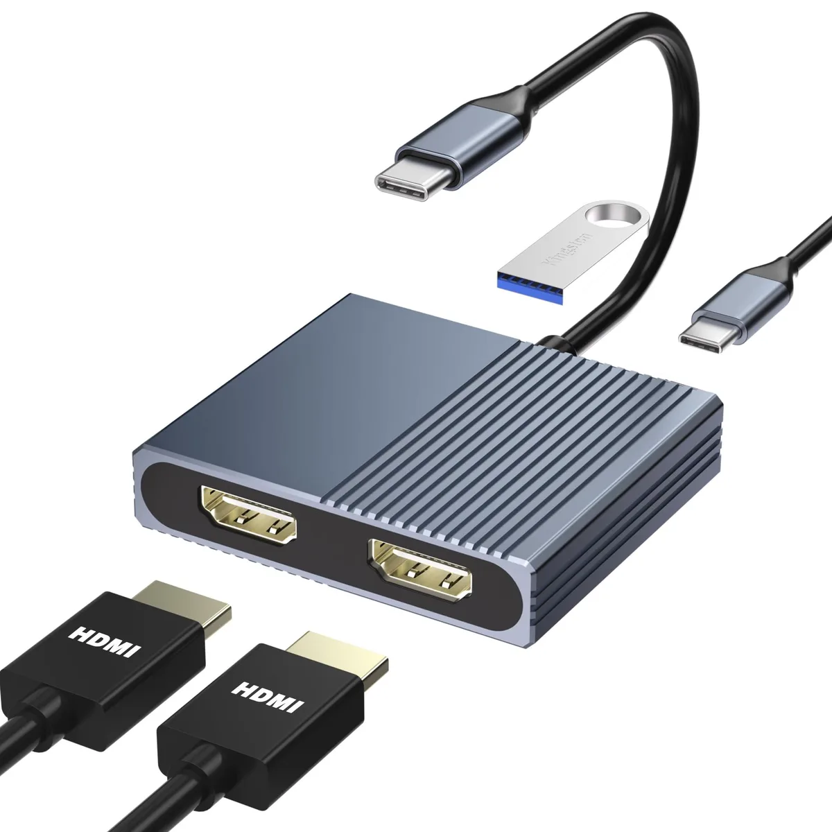  Belkin 4 in 1-dual hdmi USB-C Docking Station Dual HDMI 100W PD — product photo