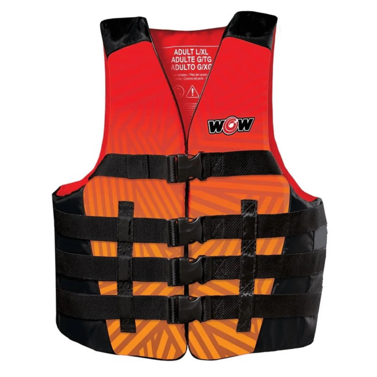WOW Watersports WOW Watersports Vis-Wave Adult Life Jacket Red X-Small — product photo