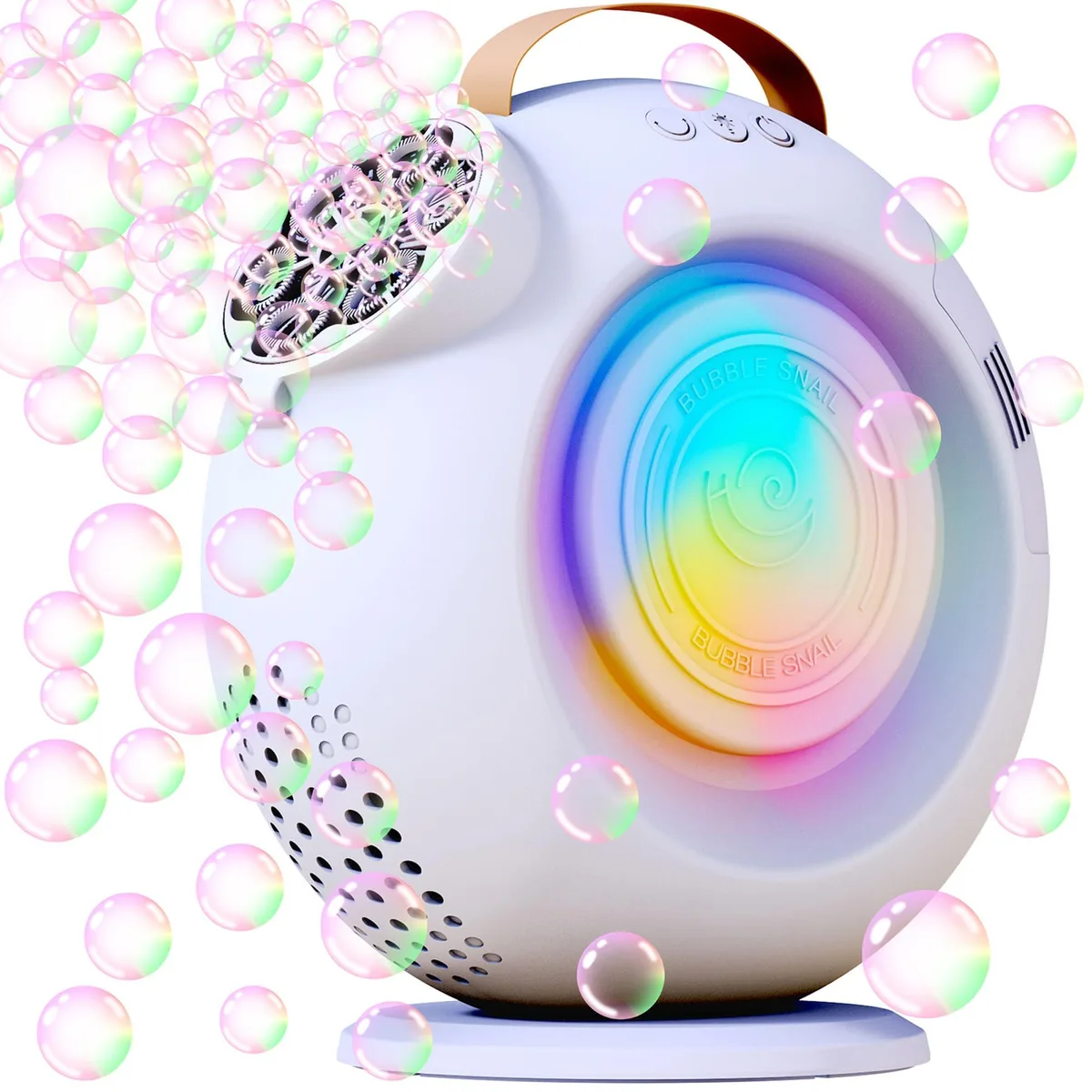  FORALES Automatic Bubble Machine Rechargeable 15000 Bubbles 360° LED Electronics for Kids — product photo
