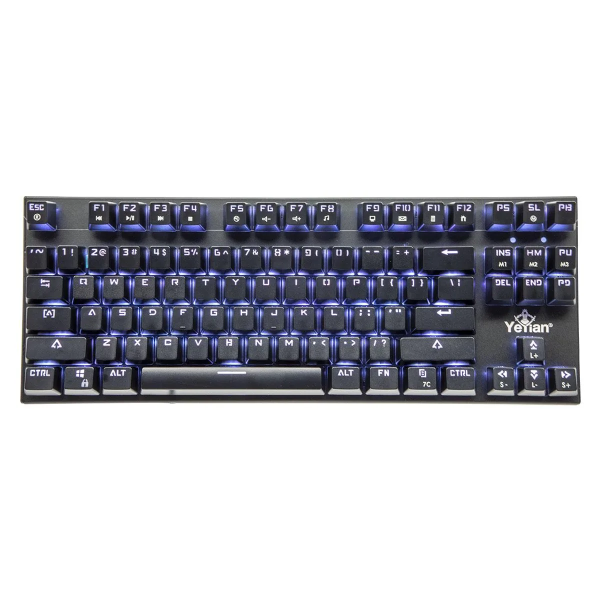 YEYIAN YEYIAN YAT1804-EN SPARK BLUE gaming keyboard 87-key TKL Outemu Blue hot-swappable wired — product photo