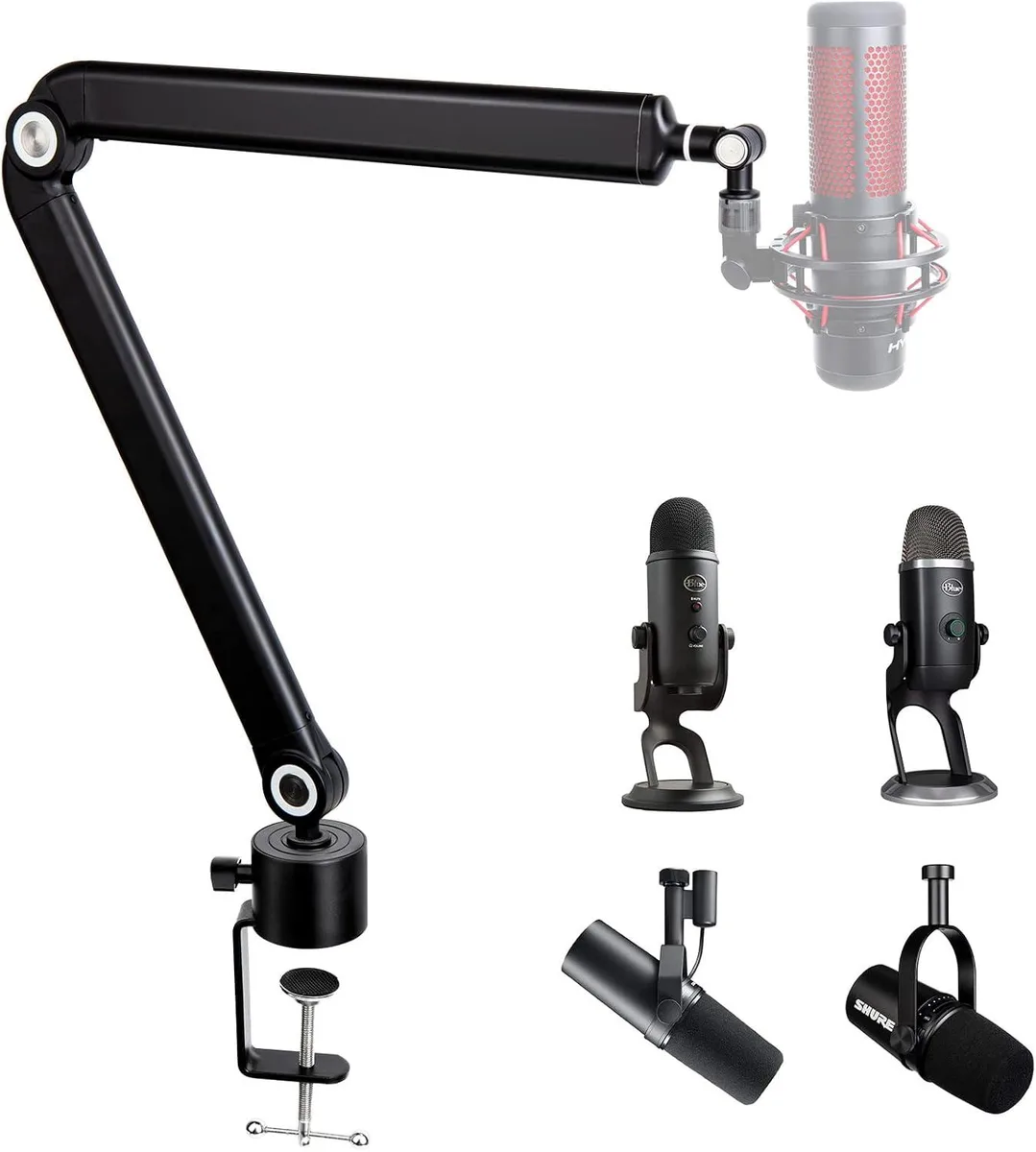 BFKK BFKK Mic Stand Boom Arm Weighted Metal 360° Rotation 1.6kg — product photo