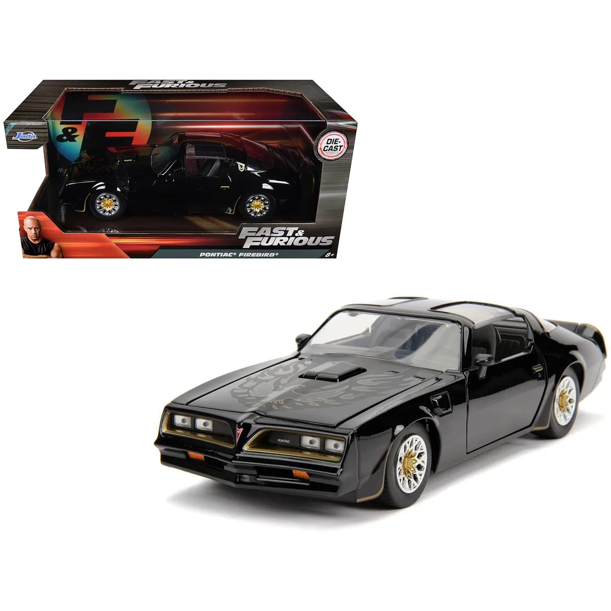 Jada Jada 1977 Pontiac Firebird Black Fast &amp; Furious 1/24 Diecast Vehicle — product photo