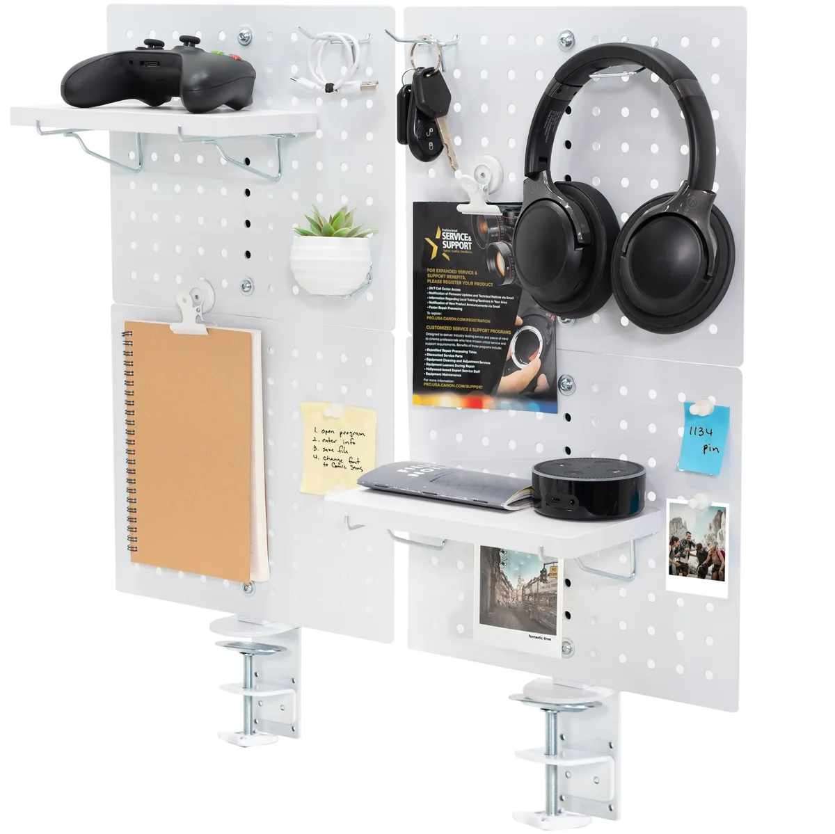 VIVO VIVO White Steel Clamp-on Pegboard 20 x 24 Magnetic Privacy Panel — product photo