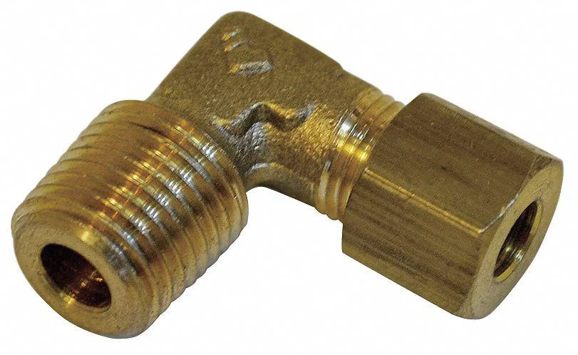 Ten brass 90-degree elbows with 4 mm compression and 1/8 in BSPT threads
