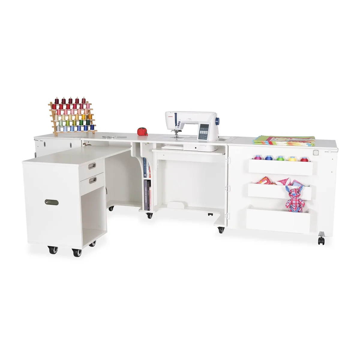 Arrow Group Arrow Group Aussie Sewing Cabinet 3-Position Hydraulic Lift Ash White — product photo