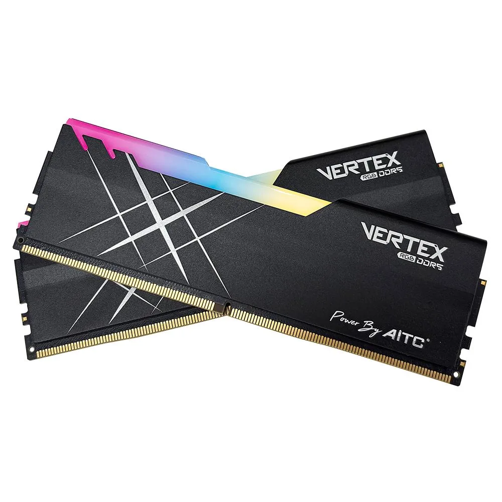 KINGSMAN GAMING KINGSMAN GAMING VERTEX RGB DDR5 32GB (2 x 16GB) 6000 CL42 Black desktop RAM — product photo