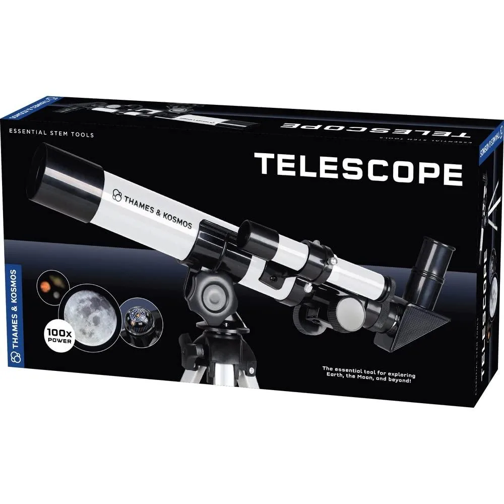  Thames &amp; Kosmos 677016 Telescope 100x 40mm 400mm 14in tripod — product photo