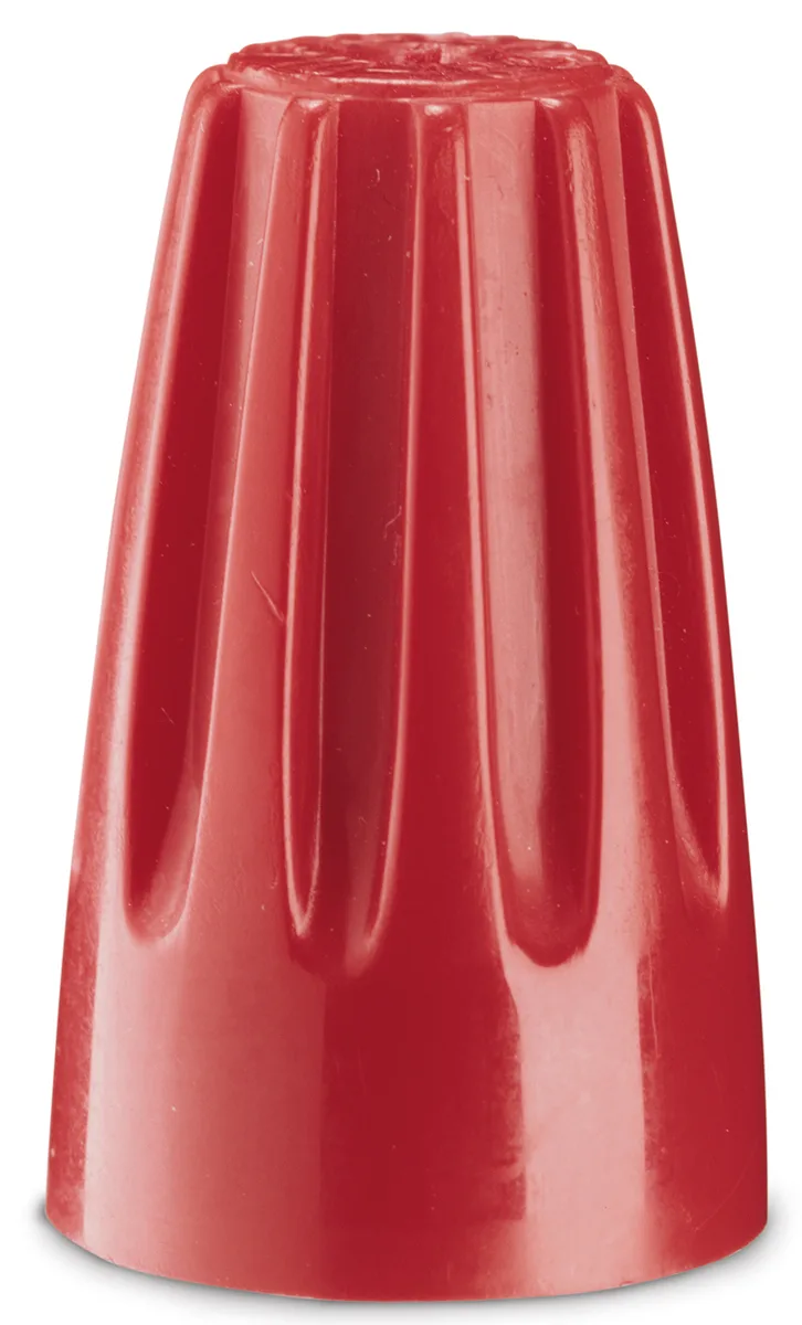 Red wire cap connectors in a clear jar, 125 count