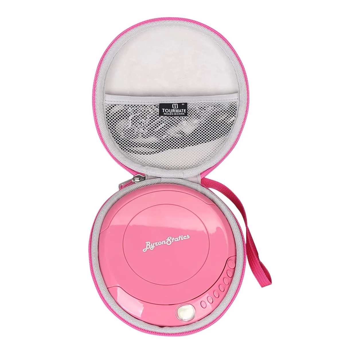  Tourmate T067 CD Player Case Pink 6.3x6.3x1.8in — product photo