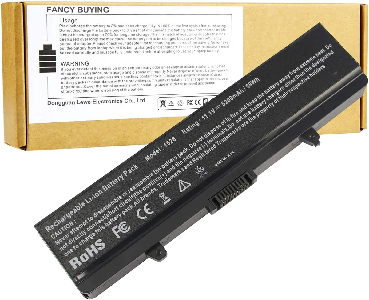 PISKEKAT PISKEKAT laptop battery 6-cell 5200mAh 11.1V for Dell Inspiron 1525 1526 — product photo
