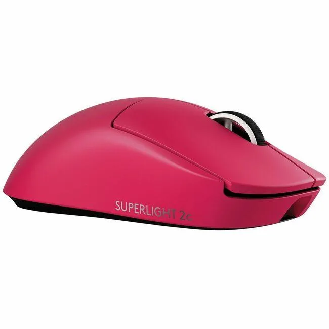 Compact red wireless gaming mouse with smooth matte finish and symmetrical shape