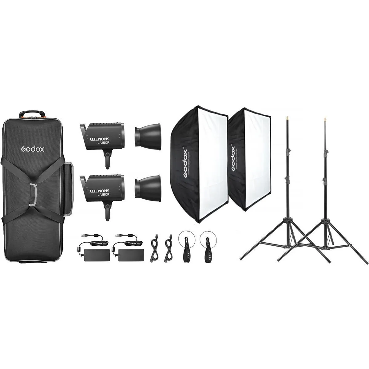Godox Photo Equipment Co. Ltd Godox Litemons LA150R RGB LED Monolight 2-Light Kit Black 165W — product photo
