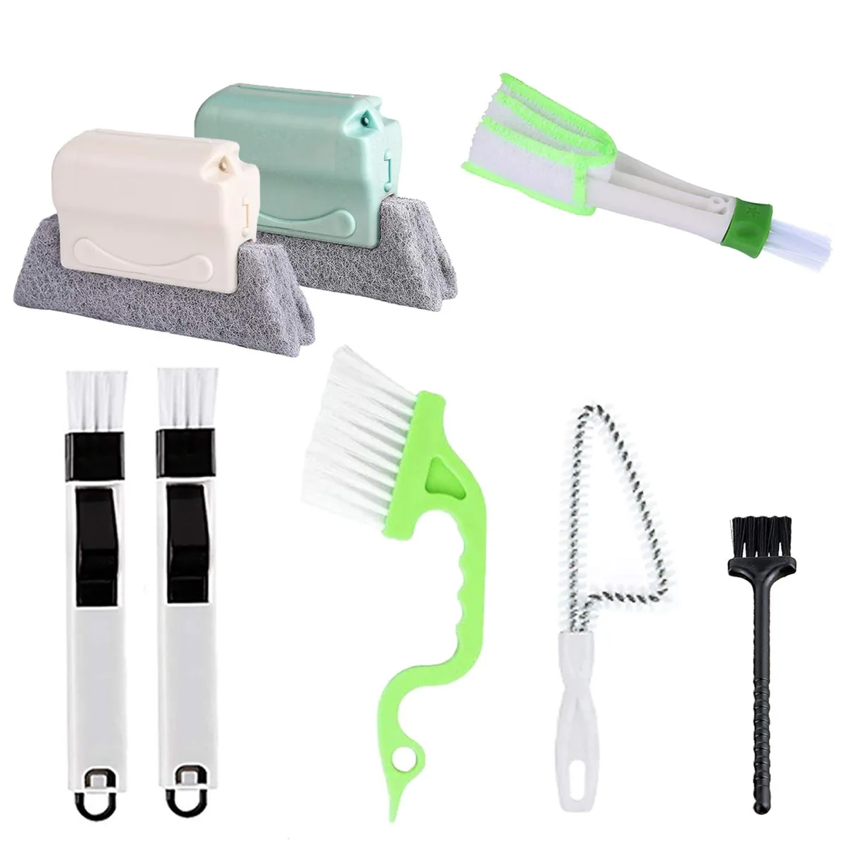  8 Pcs Hand-held Groove Gap Tools Door Window Track Tools Groove cleaning kit — product photo