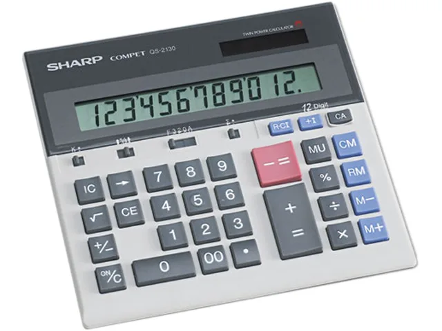 Sharp Sharp QS2130 12-Digit LCD Calculator Red — product photo