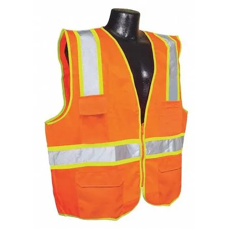 Condor Condor 53YM61 high visibility vest orange/red 3XL ANSI Class 2 56-58in chest 360 visibility — product photo