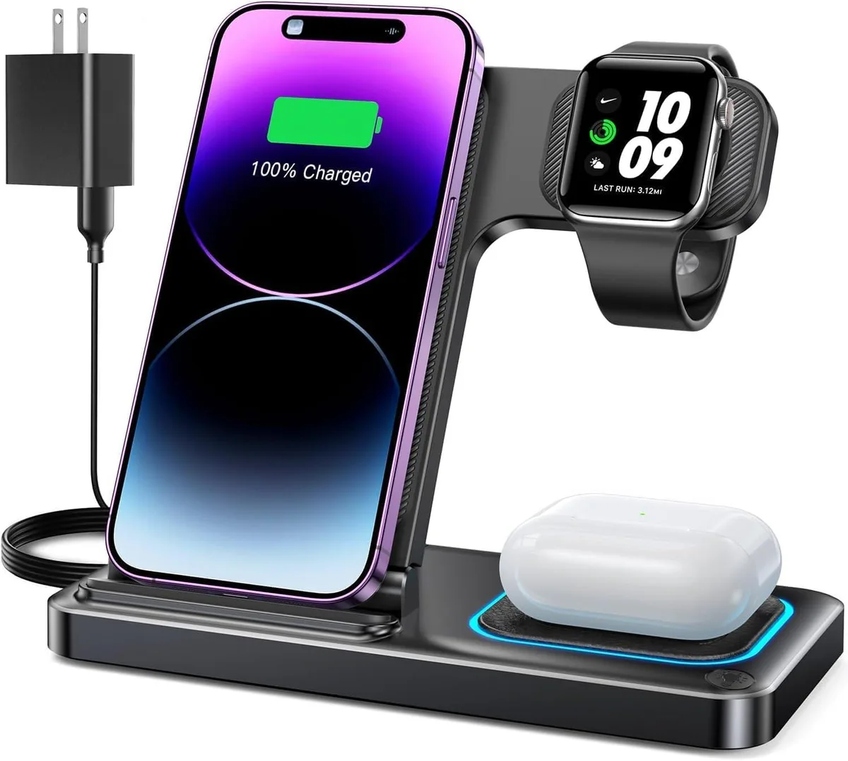 FLEANE FLEANE 3-in-1 Wireless Charger for iPhone 8-16, Watch &amp; AirPods — product photo
