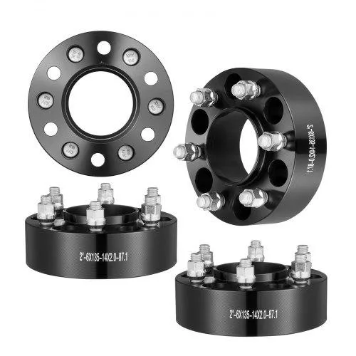 VEVOR VEVOR 2" 6x5.3" Wheel Spacers 87.1mm Hubcentric M14x2 4pcs Black — product photo