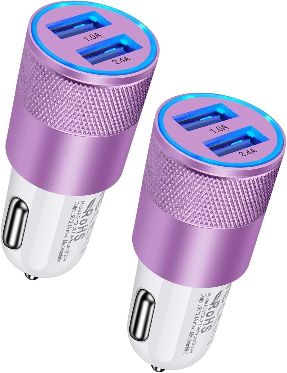 Leelbox Leelbox USB Car Charger 2Pack Dual Port 3.4A — product photo