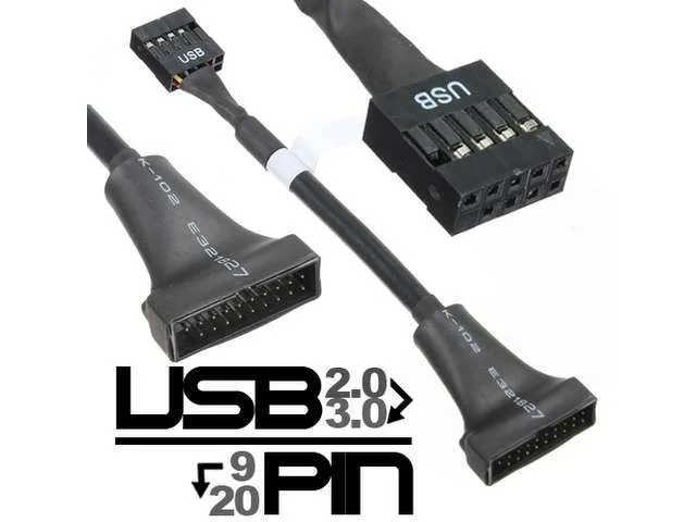 ETopSell ETopSell USB 3.0 20 pin to USB 2.0 9 pin adapter cable — product photo