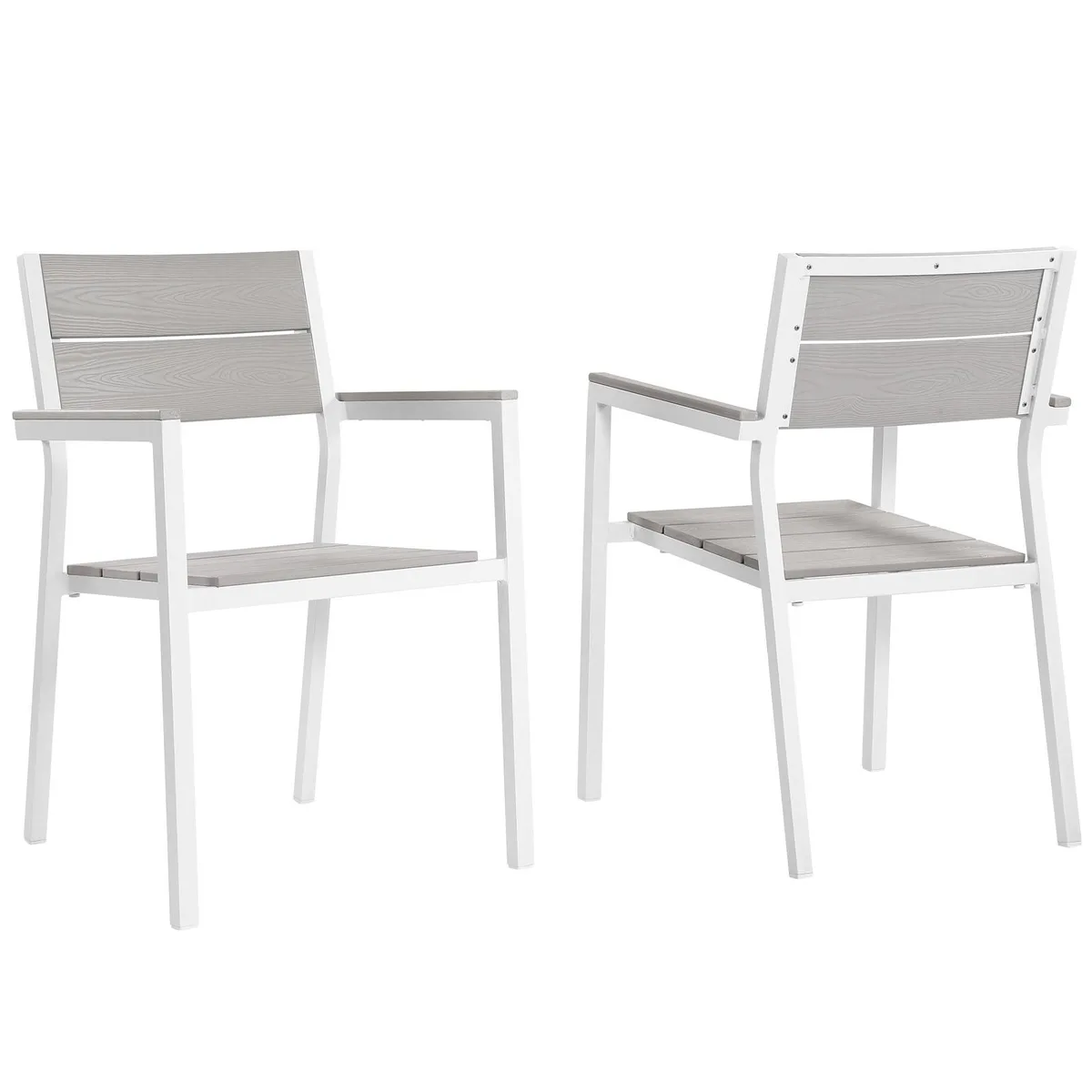 Modway Furniture Modway Furniture Decorative Shelving Maine Dining Armchair Set of 2 Light Gray — product photo