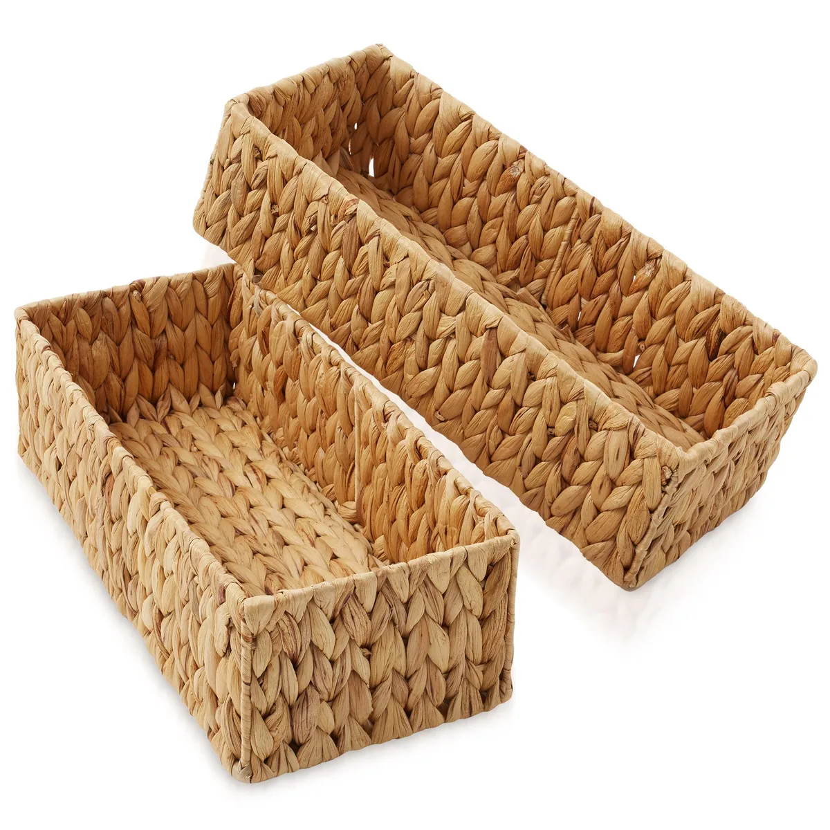 Casafield Casafield STO-E1605-NAT Set of 2 Shelving Baskets 16 x 6.75 x 4.25 in — product photo