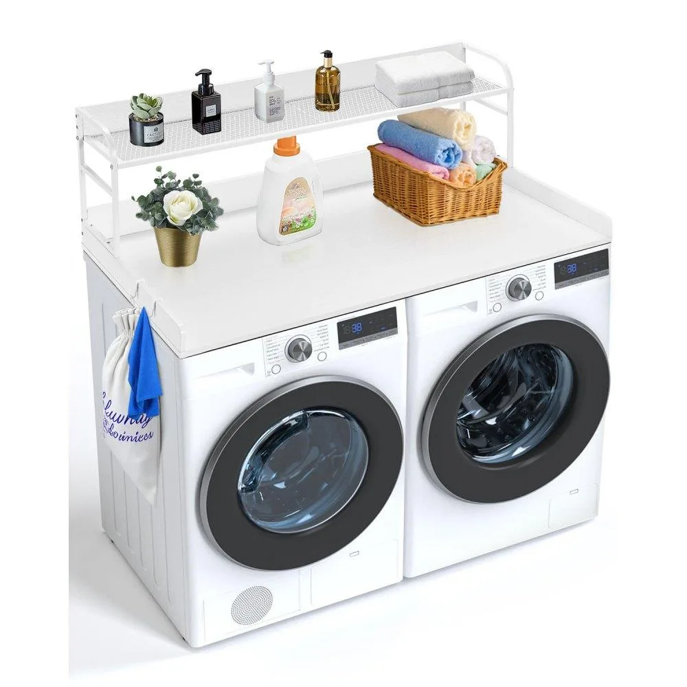 VEVOR VEVOR Washer Dryer Countertop 54" x 27" 2-Tier Shelf White — product photo