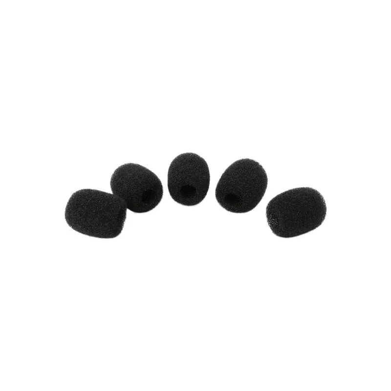 WMtec WMtec 5 Pack Lavalier Microphone Windscreen Foam Covers 4mm ID 13mm OD 16mm Length Black — product photo