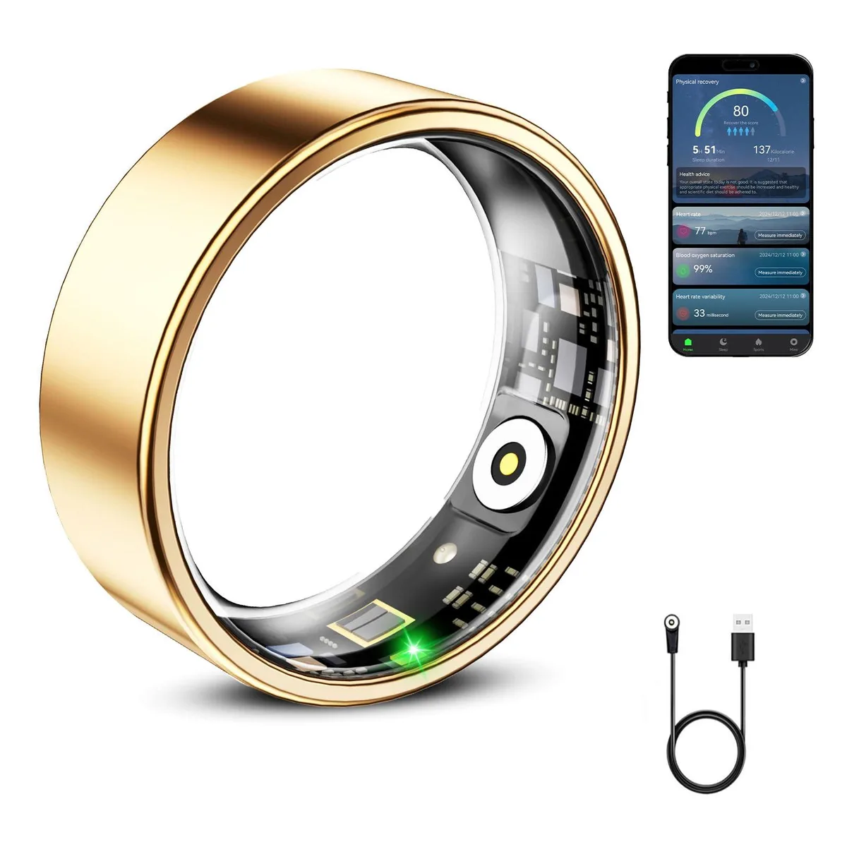  Mirlray R02 Smart Ring Rose Gold Size 7 — product photo