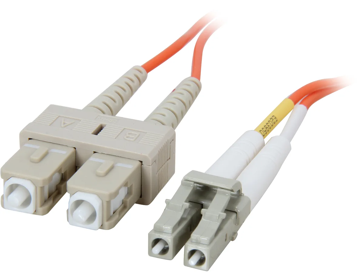 Cables To Go Cables To Go 33154 OM1 fibre optic cable LC-SC 62.5/125 duplex multimode PVC orange 3.3 ft 1 m — product photo