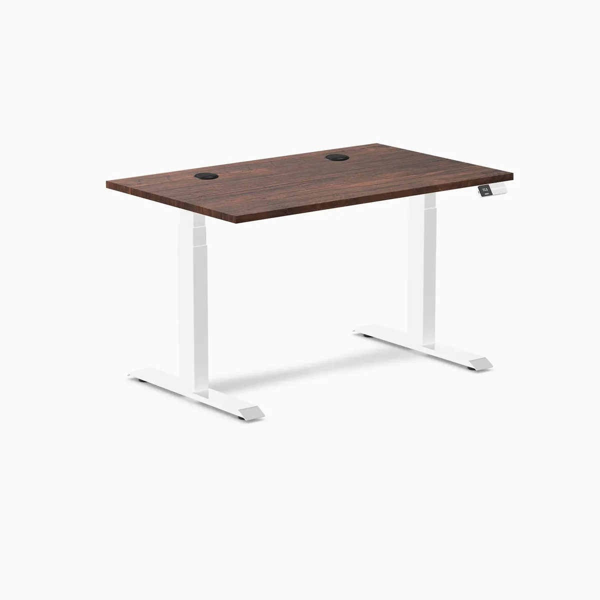 Desky Desky Dual Softwood Sit Stand Desk American Rustic Pine 48 x 30 in White — product photo