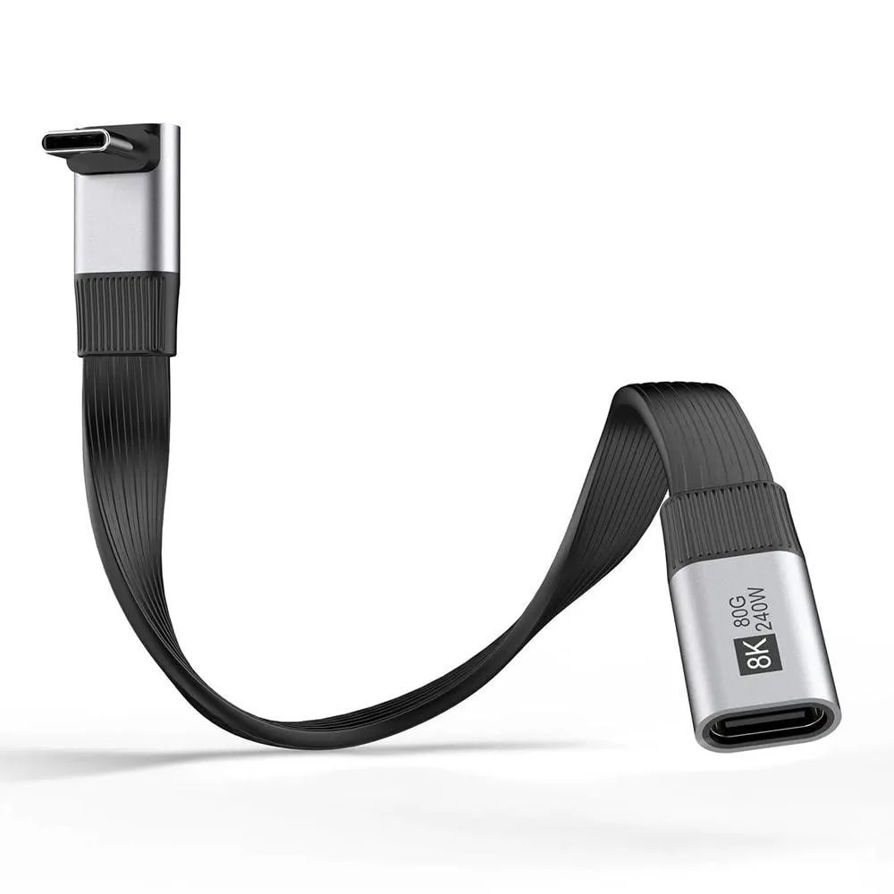 LORDWORLD LORDWORLD USB5.0 80Gbps 90° Up Angled Extension Cable 20cm — product photo