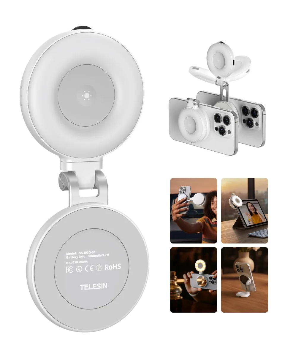 TELESIN C03 Magnetic Selfie Light CRI97 360° 80g — product photo
