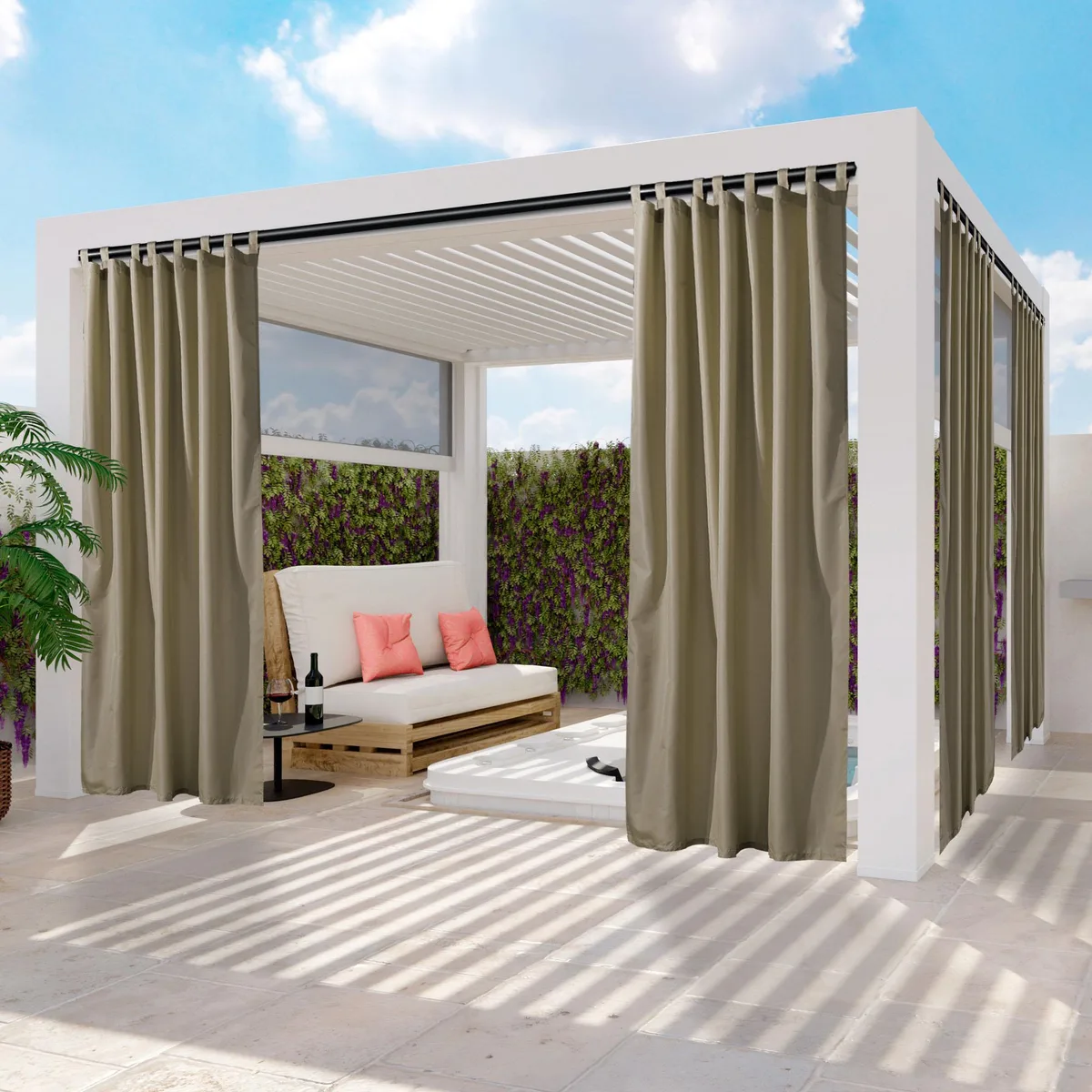 Yescom USA, Inc. Yescom USA, Inc. 54"x108" Outdoor Privacy Curtain Panel 4 Piece — product photo