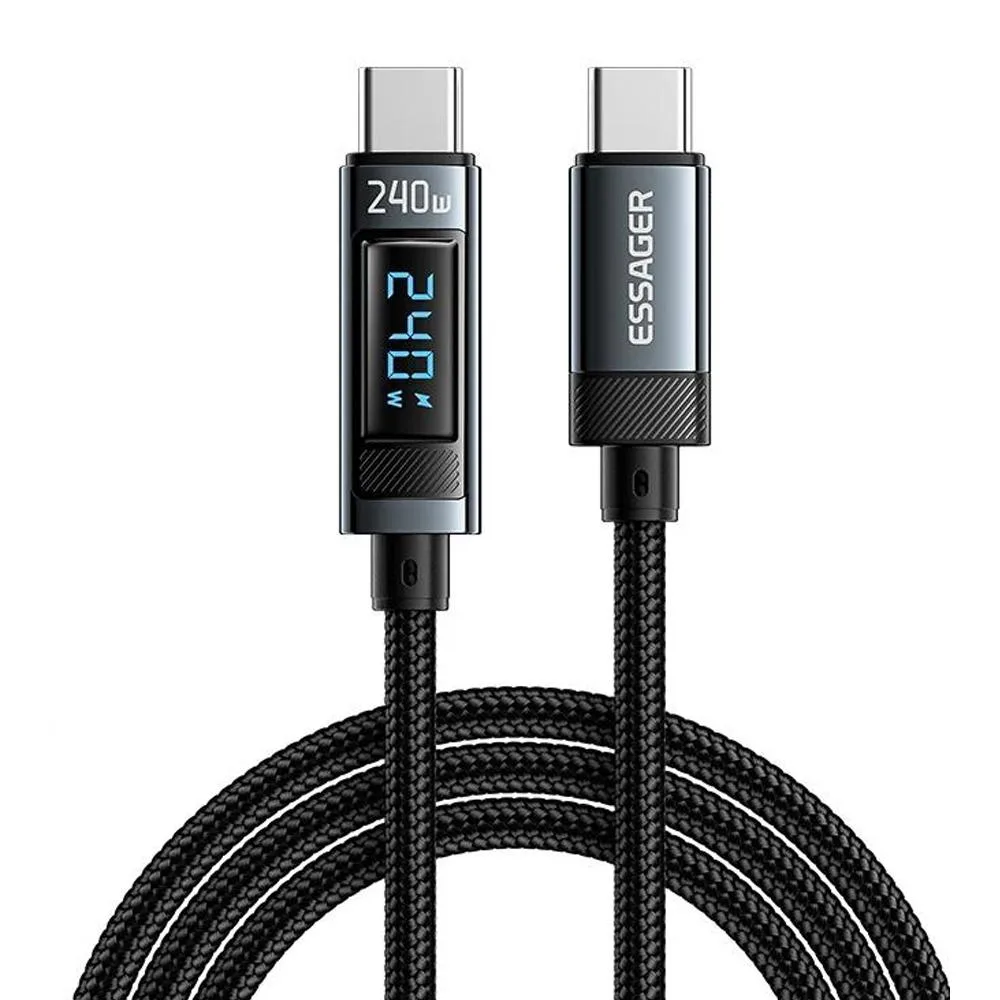 LUOM LUOM Essager HC240W USB-C Cable 240W 3.3ft LED Display — product photo