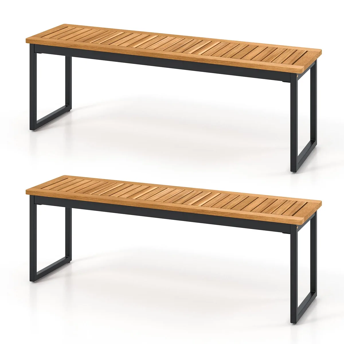 SlickBlue SlickBlue Set of 2 Patio Dining Bench Natural — product photo